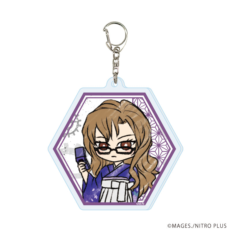 (1BOX=8)(Goods - Keychain) STEINS;GATE Acrylic Keychain 01 Kimono ver. (GraffArt)