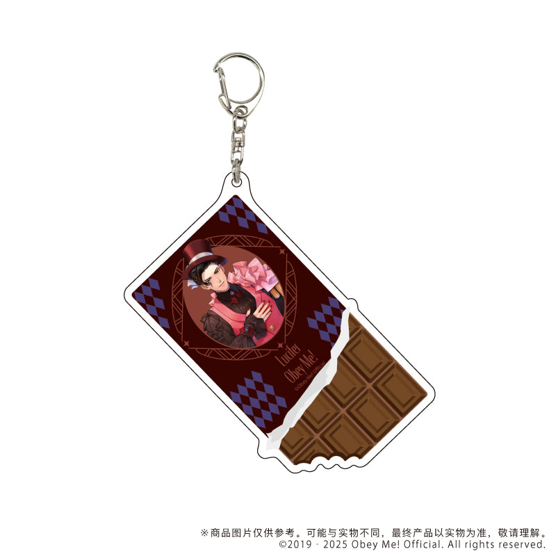 (Goods - Key Chain) Obey Me! Big Acrylic Key Chain 01 - Lucifer Valentine Ver. (feat. Exclusive Art)