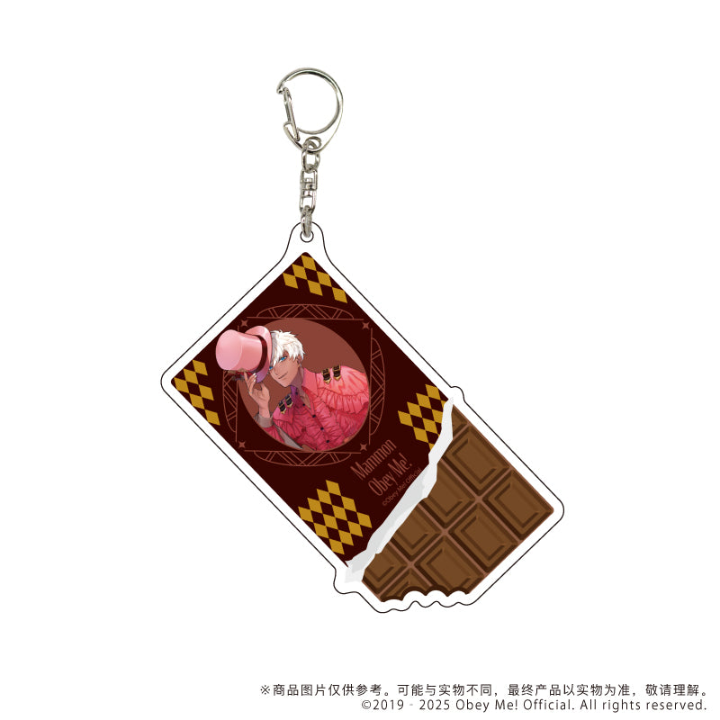 (Goods - Key Chain) Obey Me! Big Acrylic Key Chain 02 - Mammon Valentine Ver. (feat. Exclusive Art)