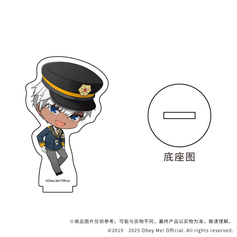 (1BOX=7)(Goods - Stand Pop) Acrylic Mini Stand Obey Me! 03 / Train Station Staff ver. (7 Types Total) (Chibi Art)