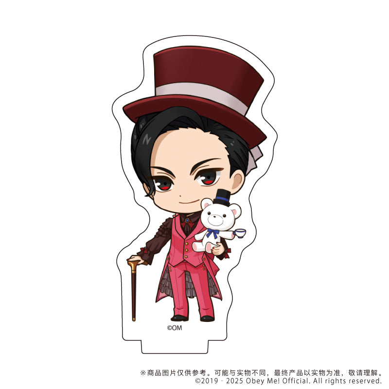 (1BOX=7)(Goods - Stand Pop) Obey Me! Acrylic Acrylic Petit Stand 08 - Valentine Ver. (Chibi Art)
