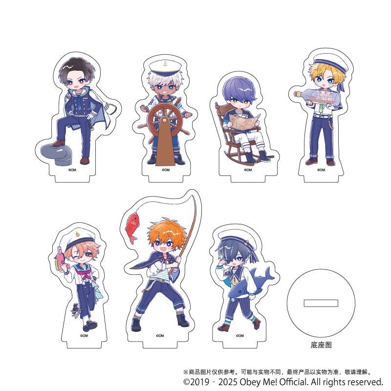 (1BOX=7)(Goods - Stand Pop) Obey Me! Acrylic Petit Stand 09 - Marine Sailor Ver. (Candy Art)