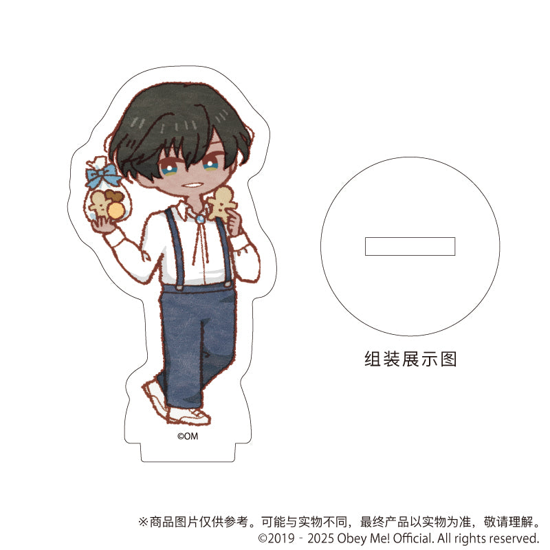 (1BOX=5)(Goods - Stand Pop) Obey Me! Nightbringer Acrylic Petit Stand 11 White Day ver. (Retro Art)