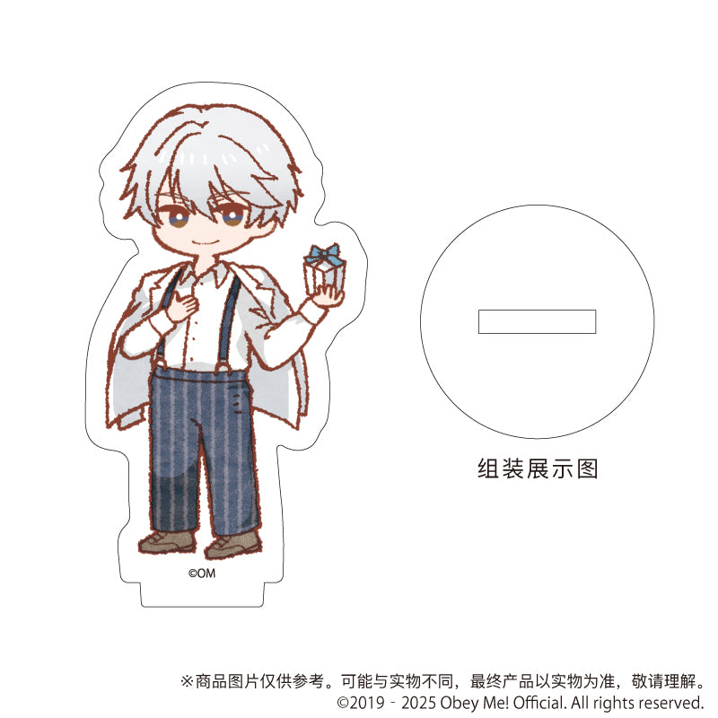 (1BOX=5)(Goods - Stand Pop) Obey Me! Nightbringer Acrylic Petit Stand 11 White Day ver. (Retro Art)