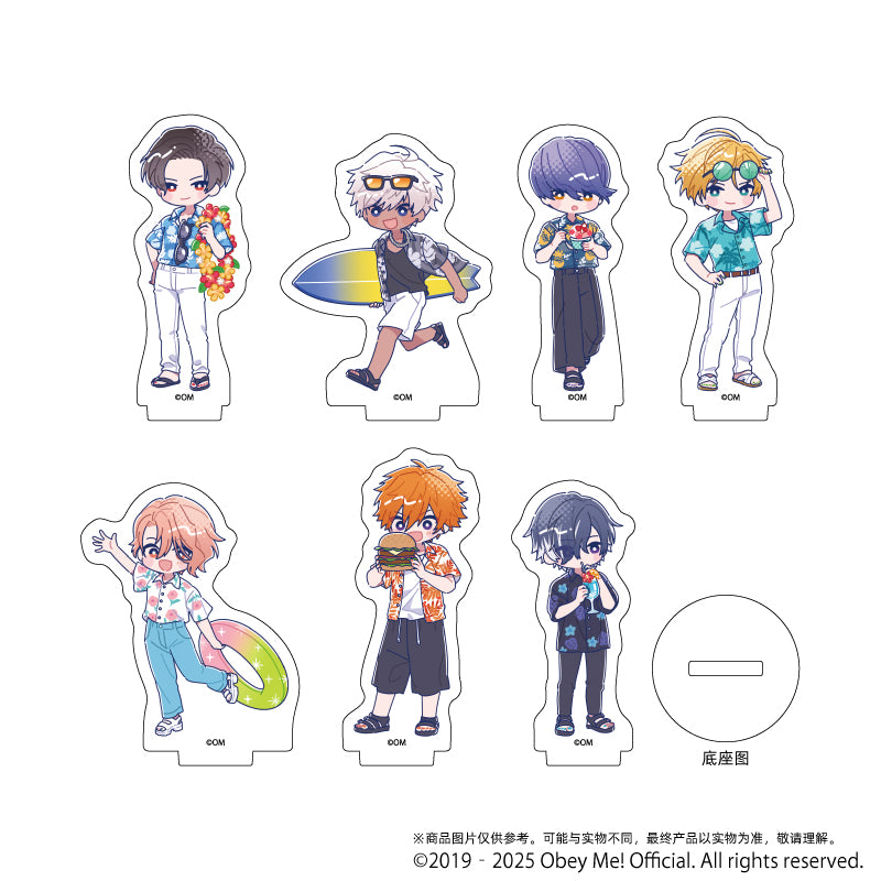(1BOX=7)(Goods - Stand Pop) Obey Me! Nightbringer Acrylic Petit Stand 12 - Aloha Ver. (Candy Art)