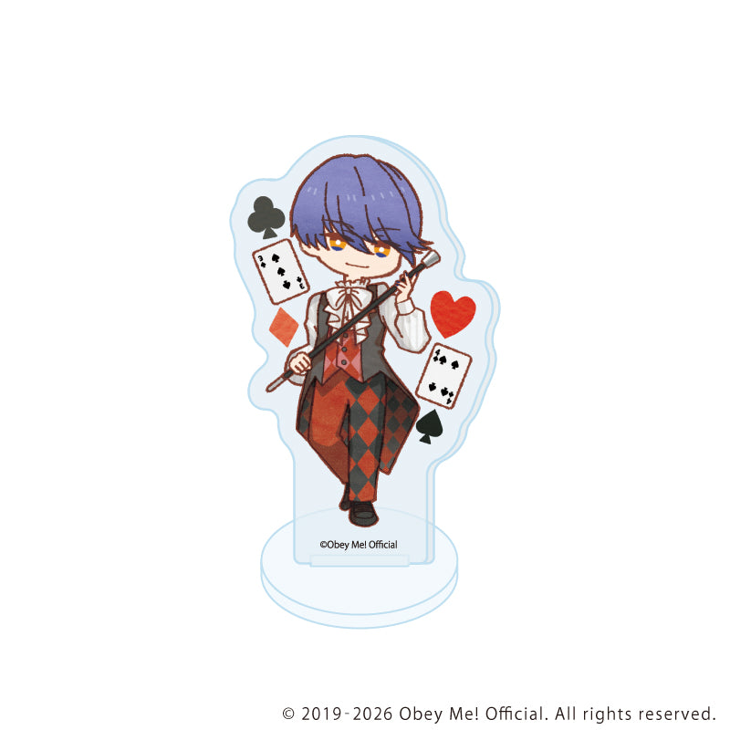 (1BOX=7)(Goods - Acrylic Stand) Obey Me! Nightbringer Acrylic Petit Stand 23 Playing Cards Ver. (Retro Art)