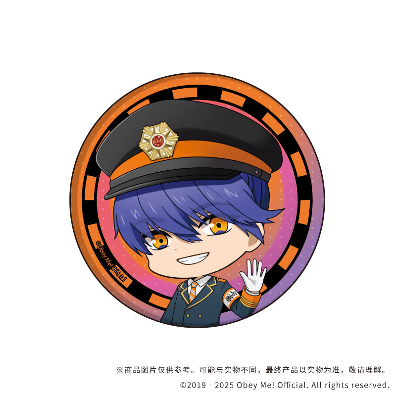 (1BOX=7)(Goods - Badge) Button Badge Obey Me! 05 / Train Station Staff ver. (7 Types Total) (Chibi Art)