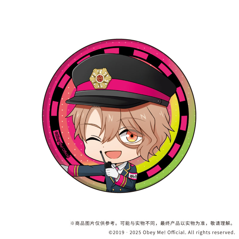 (1BOX=7)(Goods - Badge) Button Badge Obey Me! 05 / Train Station Staff ver. (7 Types Total) (Chibi Art)