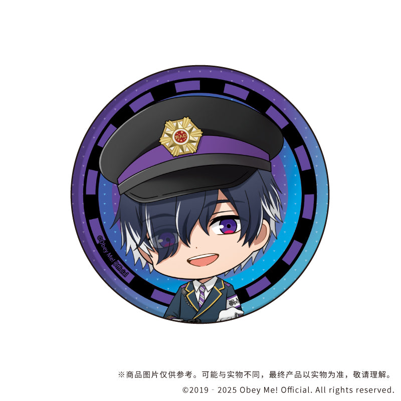 (1BOX=7)(Goods - Badge) Button Badge Obey Me! 05 / Train Station Staff ver. (7 Types Total) (Chibi Art)