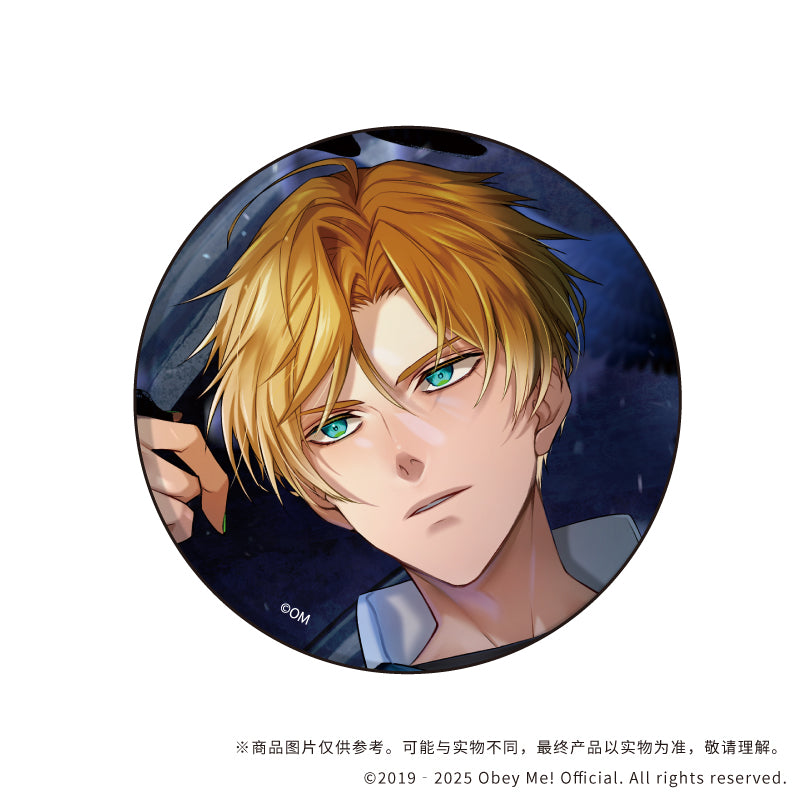 (1BOX=7)(Goods - Badge) Obey Me! Nightbringer Button Badge 09 (Official Art)