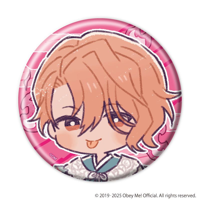 (1BOX=7)(Goods - Badge) Obey Me! Nightbringer Badge 27 Hyakki Yagyo ver. (Retro Art)