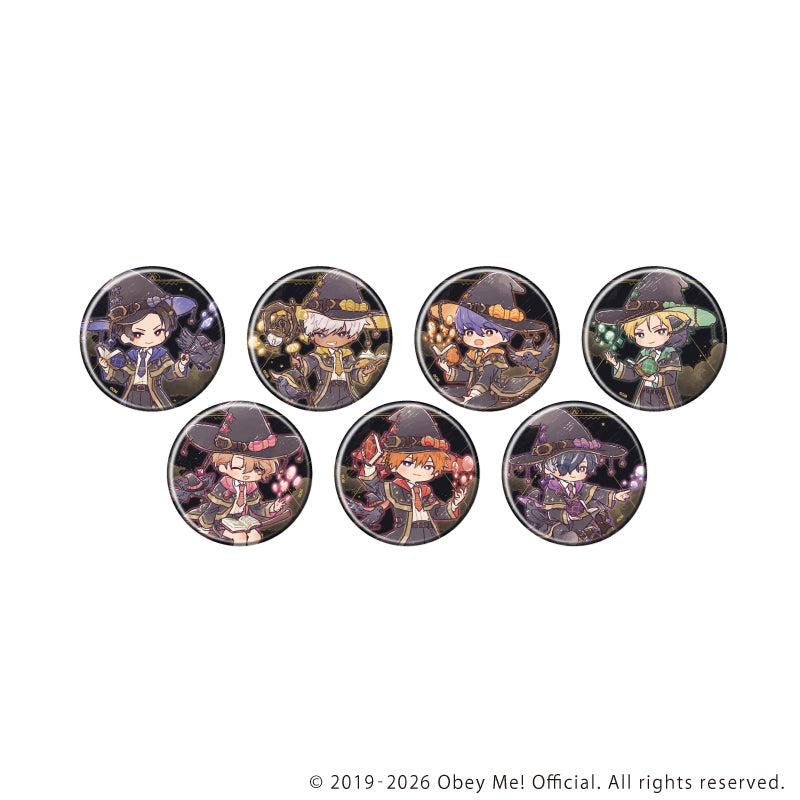 (1BOX=7)(Goods - Badge) Obey Me! Nightbringer Badge 51 Wizard Ver. (Retro Art)