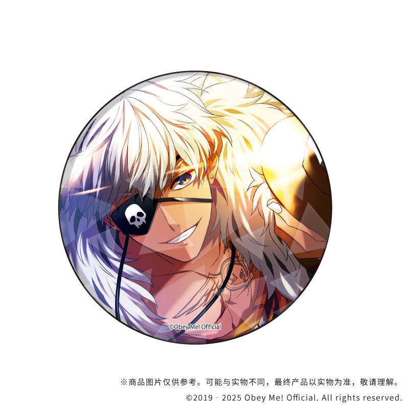 (1BOX=7)(Goods - Badge) Holographic Button Badge (65mm) Obey Me! 05 (Official Art)