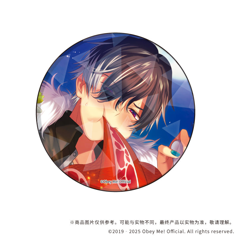(1BOX=7)(Goods - Badge) Holographic Button Badge (65mm) Obey Me! 05 (Official Art)