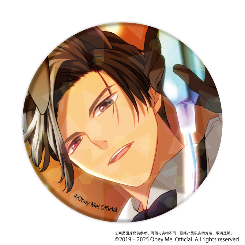 (1BOX=7)(Goods - Badge) Obey Me! Holographic Button Badge (65mm) 08 (Official Art)
