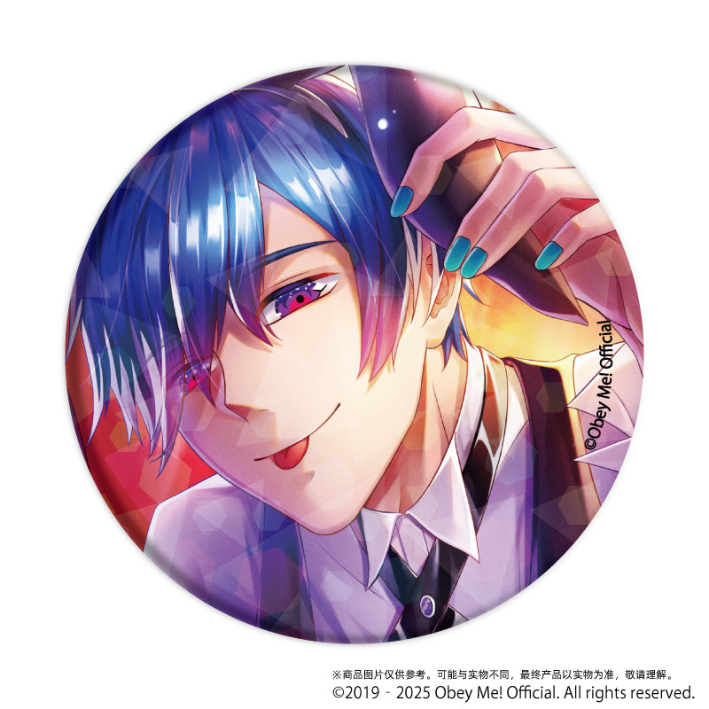 (1BOX=7)(Goods - Badge) Obey Me! Holographic Button Badge (65mm) 08 (Official Art)