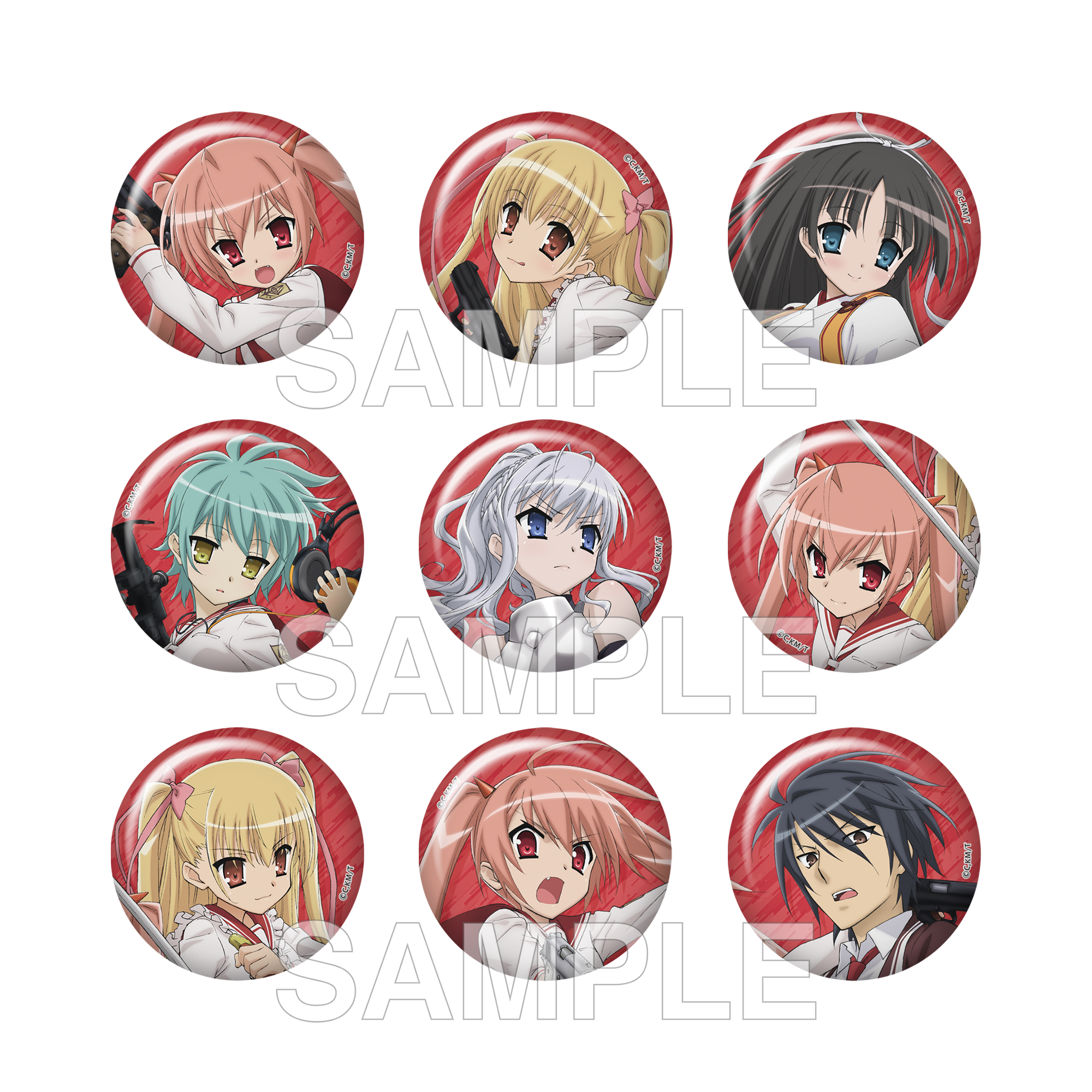 (1BOX=9)(Goods - Badge) Aria the Scarlet Ammo Trading Pin Badge - Anime Adaptation 15th Anniversary Ver. A PACK