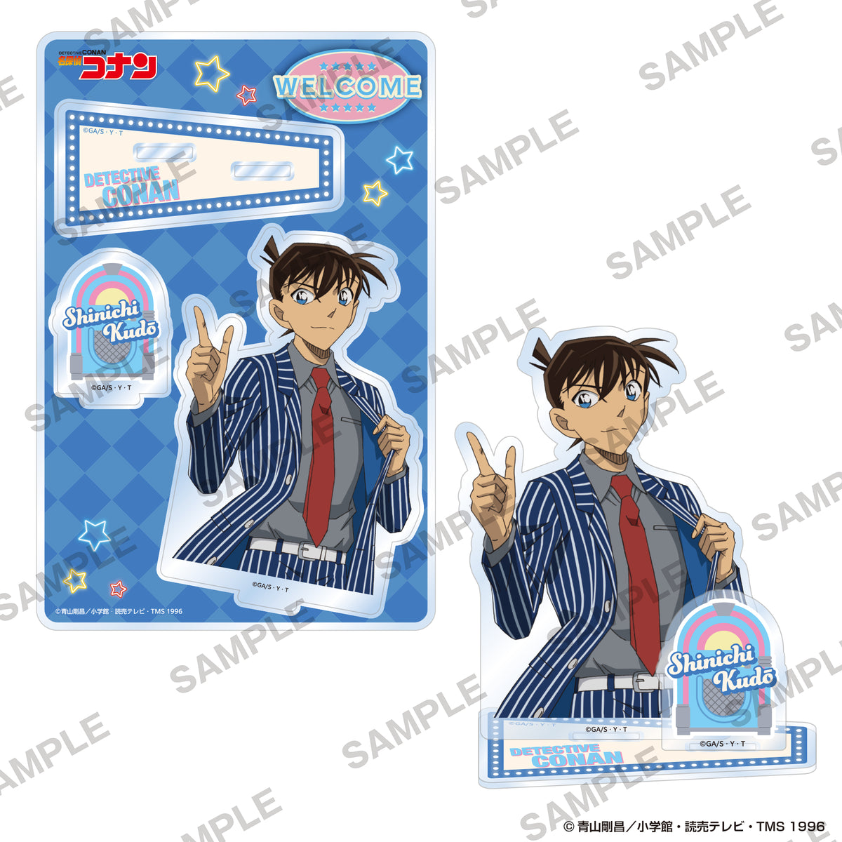 (Goods - Acrylic Stand) Detective Conan Diorama Acrylic Stand - American Oldies Ver. Shinichi Kudō