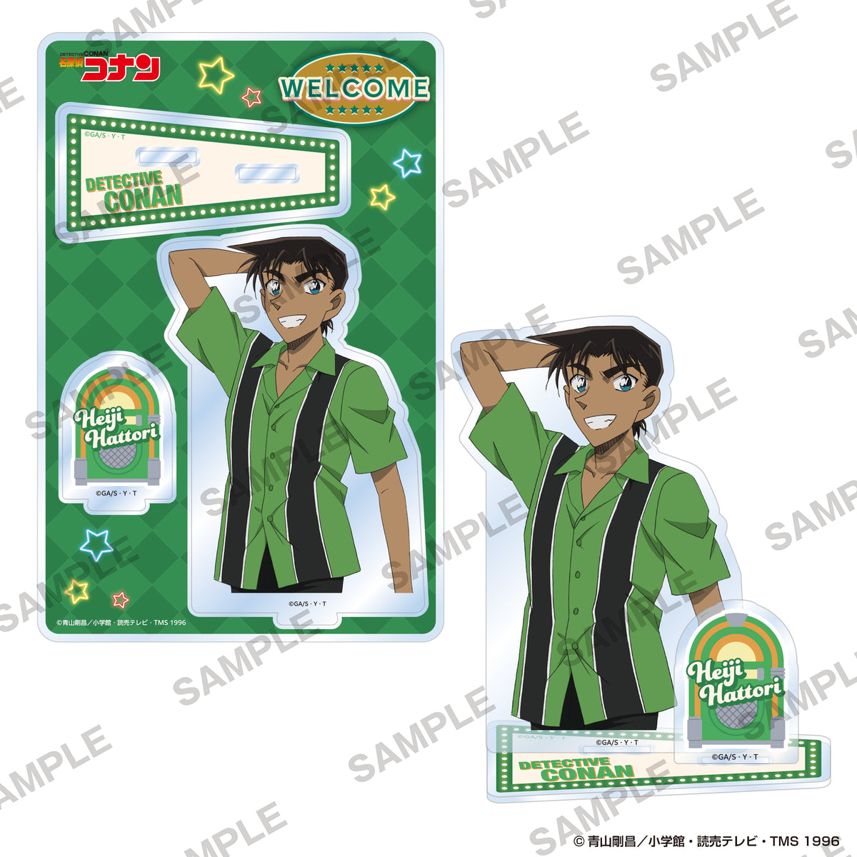 (Goods - Acrylic Stand) Detective Conan Diorama Acrylic Stand - American Oldies Ver. Heiji Hattori
