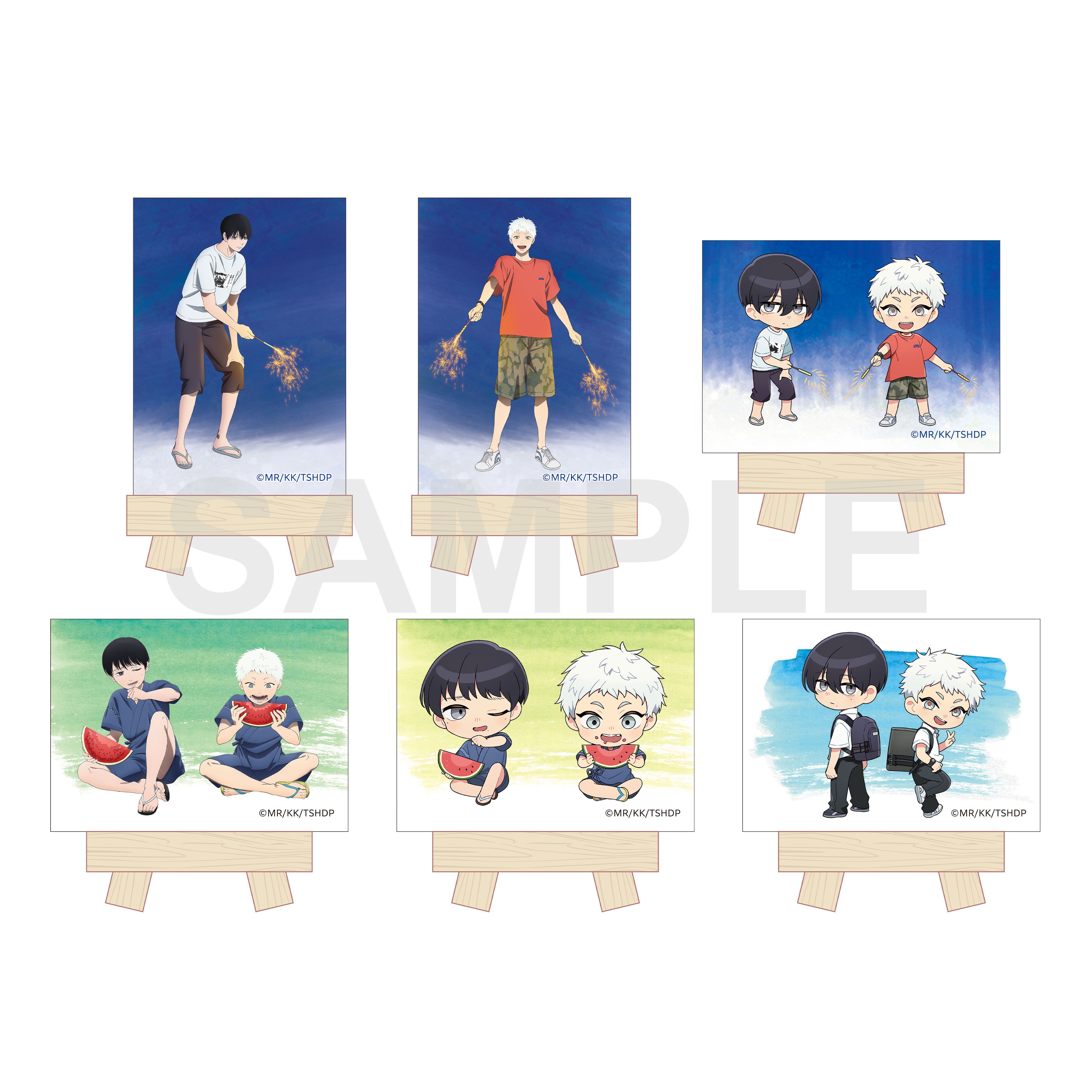 (1BOX=6)(Goods - Art Board) TV Anime The Summer Hikaru Died Tradable Mini Canvas Boards Summer Day Series PACK