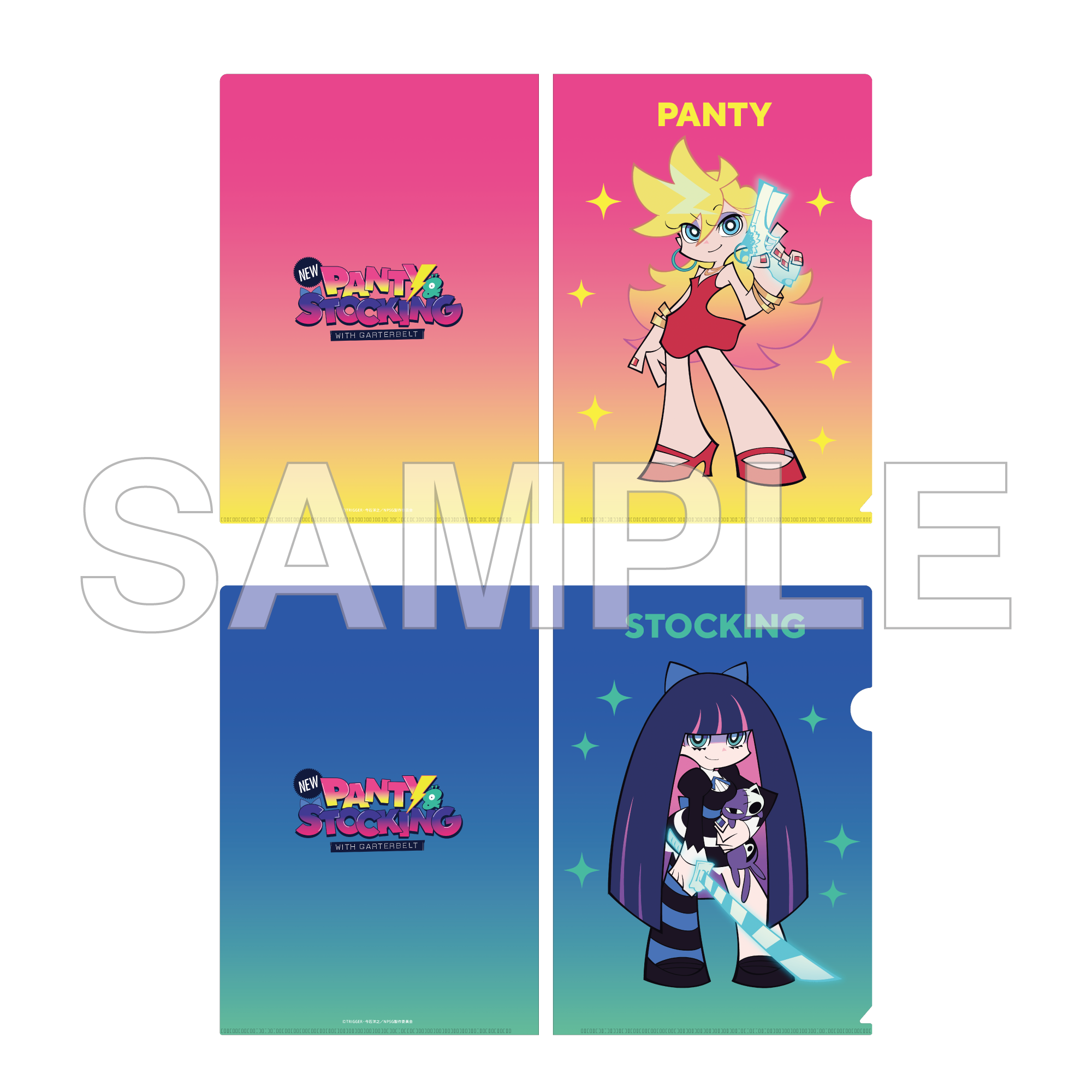 (Goods - Clear File) New PANTY & STOCKING with GARTERBELT Clear File Set No.2 - Panty & Stocking
