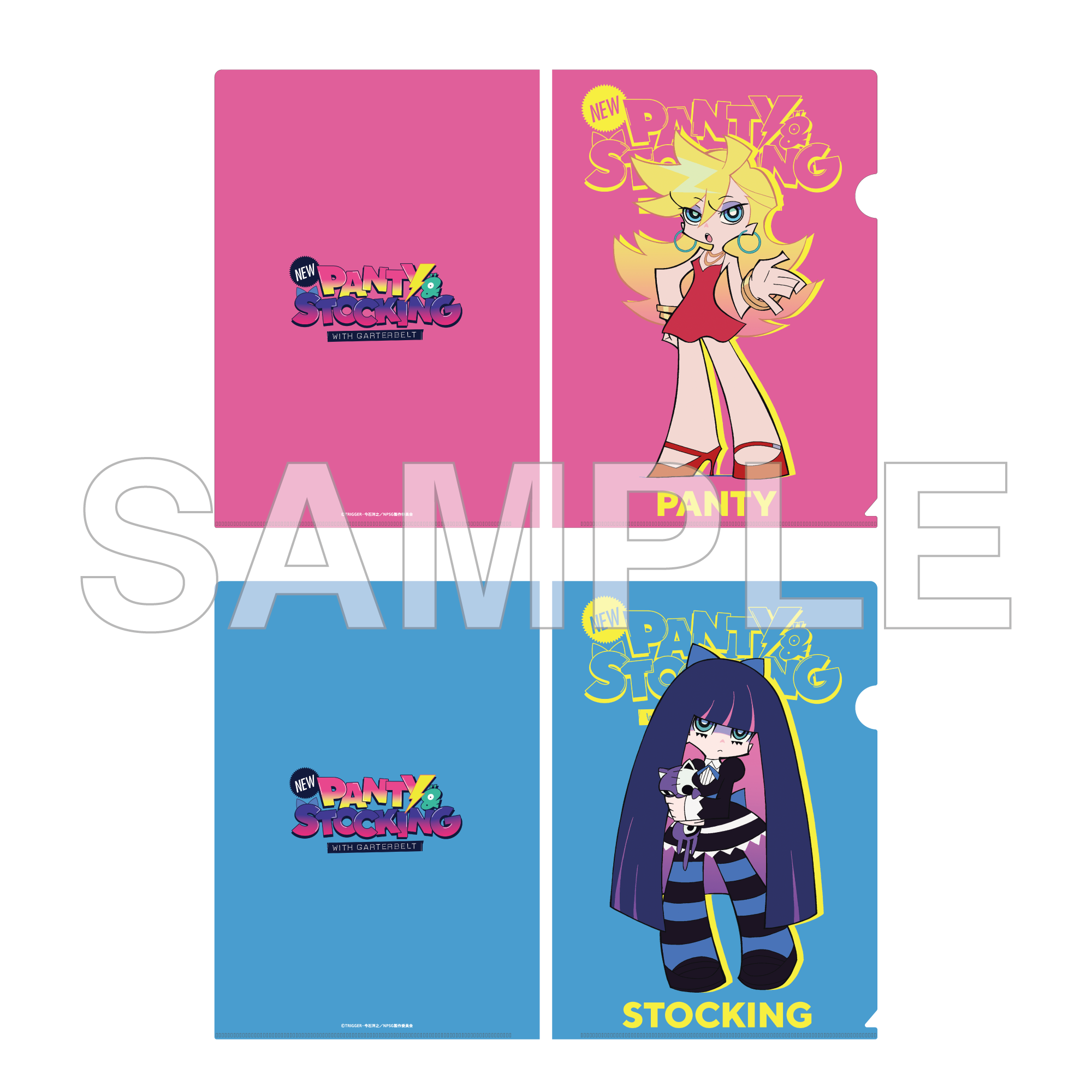 (Goods - Clear File) New PANTY & STOCKING with GARTERBELT Clear File Set - Panty & Stocking