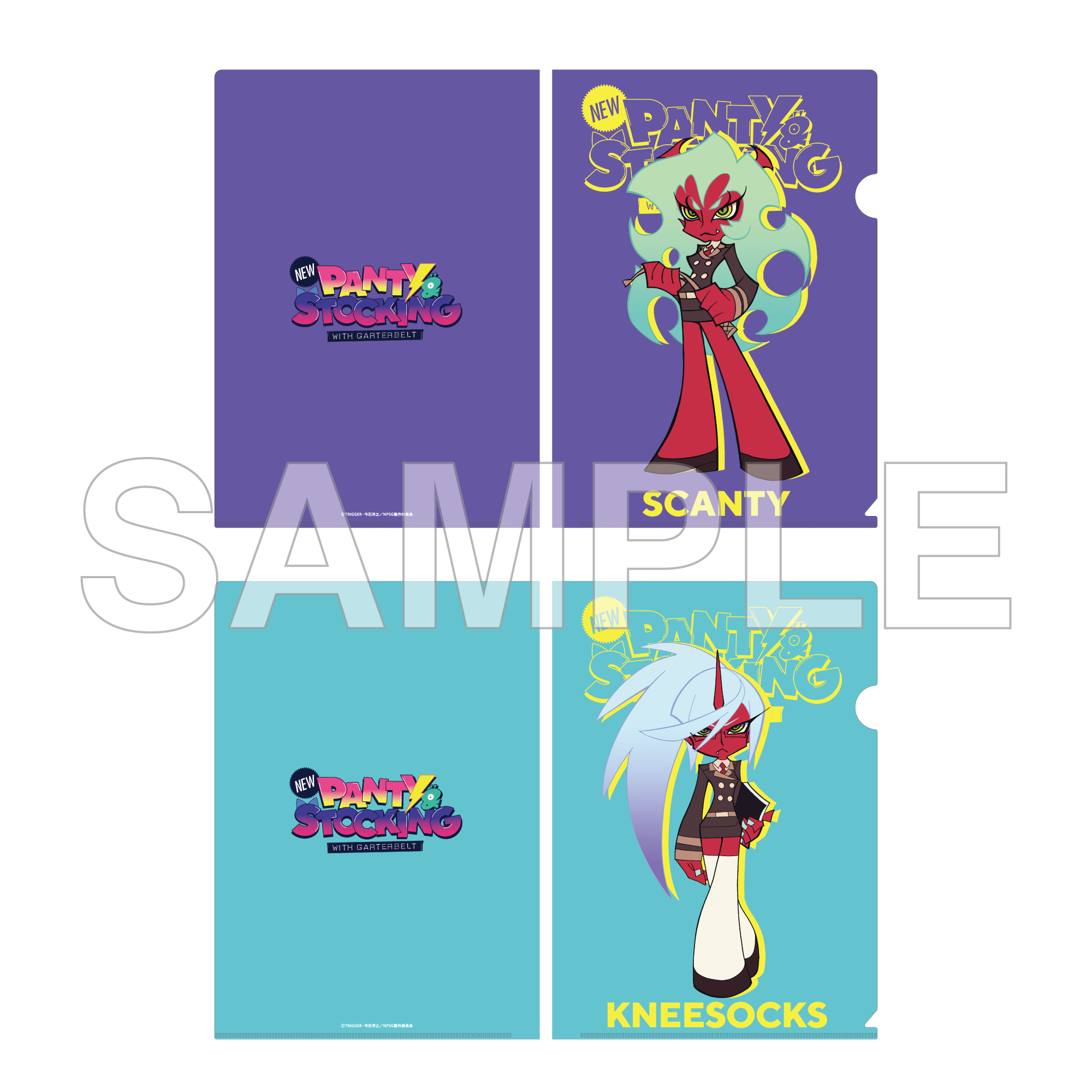 (Goods - Clear File) New PANTY & STOCKING with GARTERBELT Clear File Set - Scanty & Kneesocks