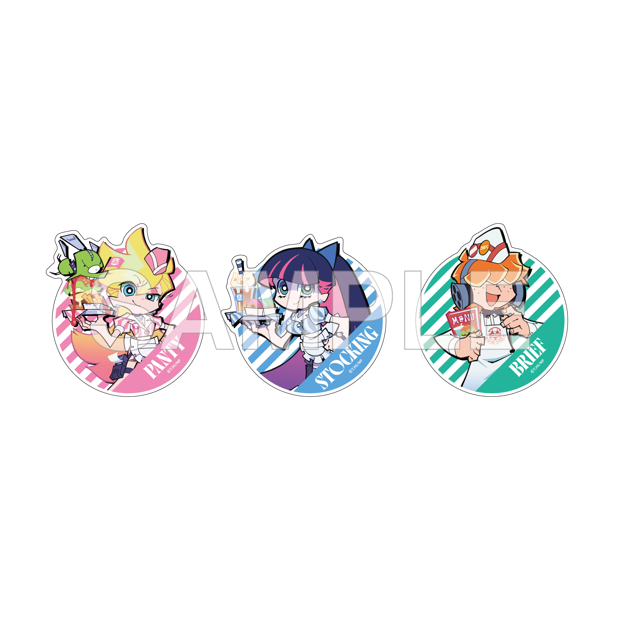 (Goods - Sticker) New PANTY & STOCKING with GARTERBELT Sticker Set American Diner Ver.