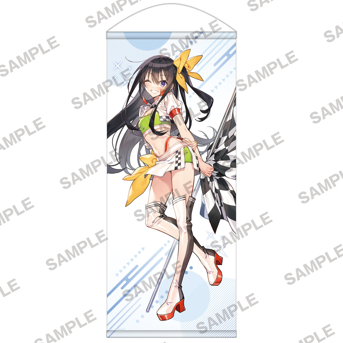 (Goods - Tapestry) Tenkousaki no Seiso-Karen na Bishoujo ga Mukashi Danshi da to Omotte Issho ni Asonda Osananajimi Datta Ken Big Tapestry - Haruki Nikaidou - Race Queen Ver.