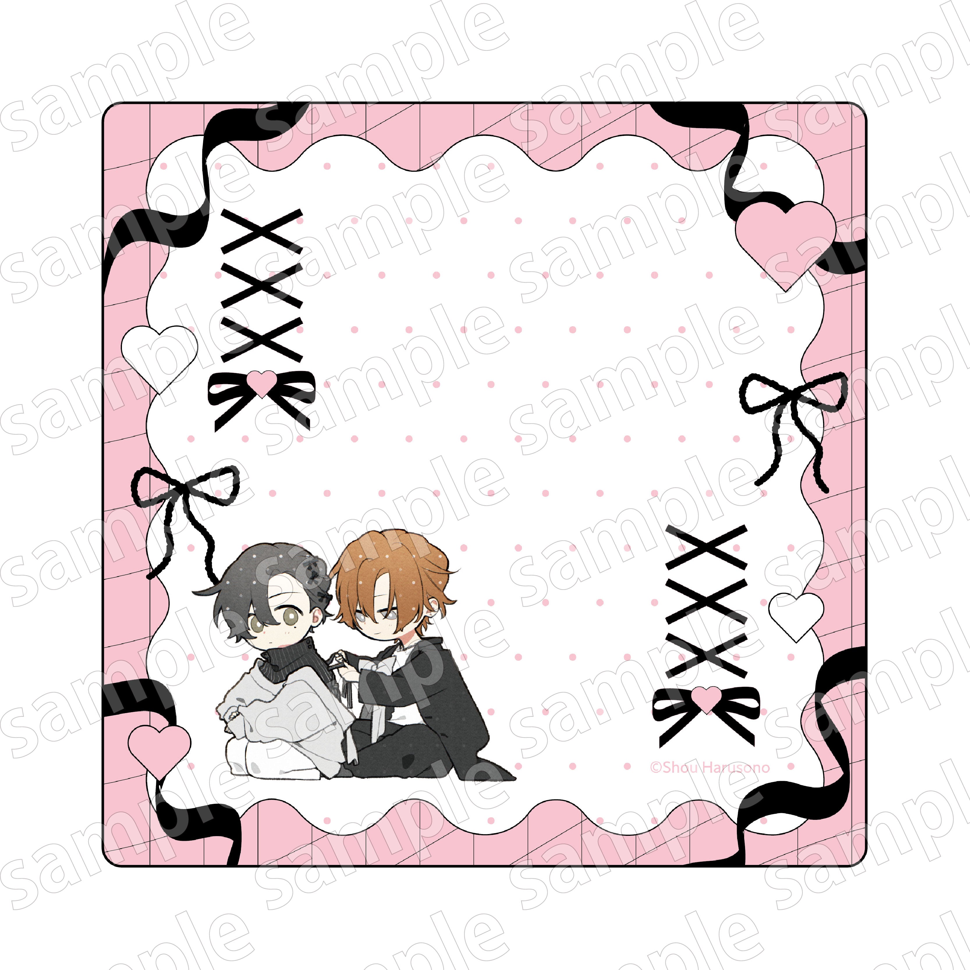 (Goods - Towel) Sasaki and Miyano BLACK & PINK ver. Mini Towel