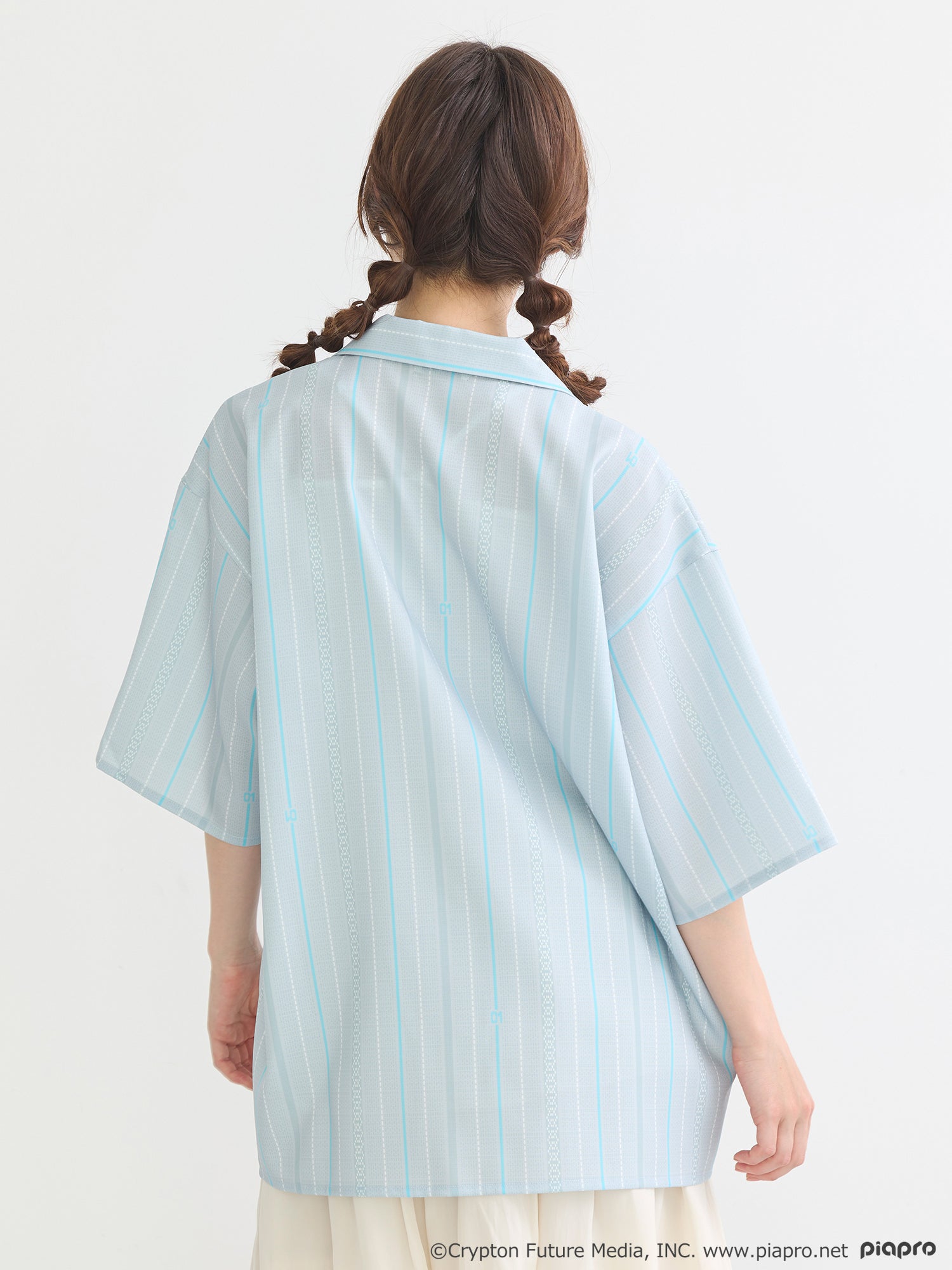 (Goods - Shirt) Hatsune Miku Open Collar Big Shirt [earth music&ecology Japan Label]