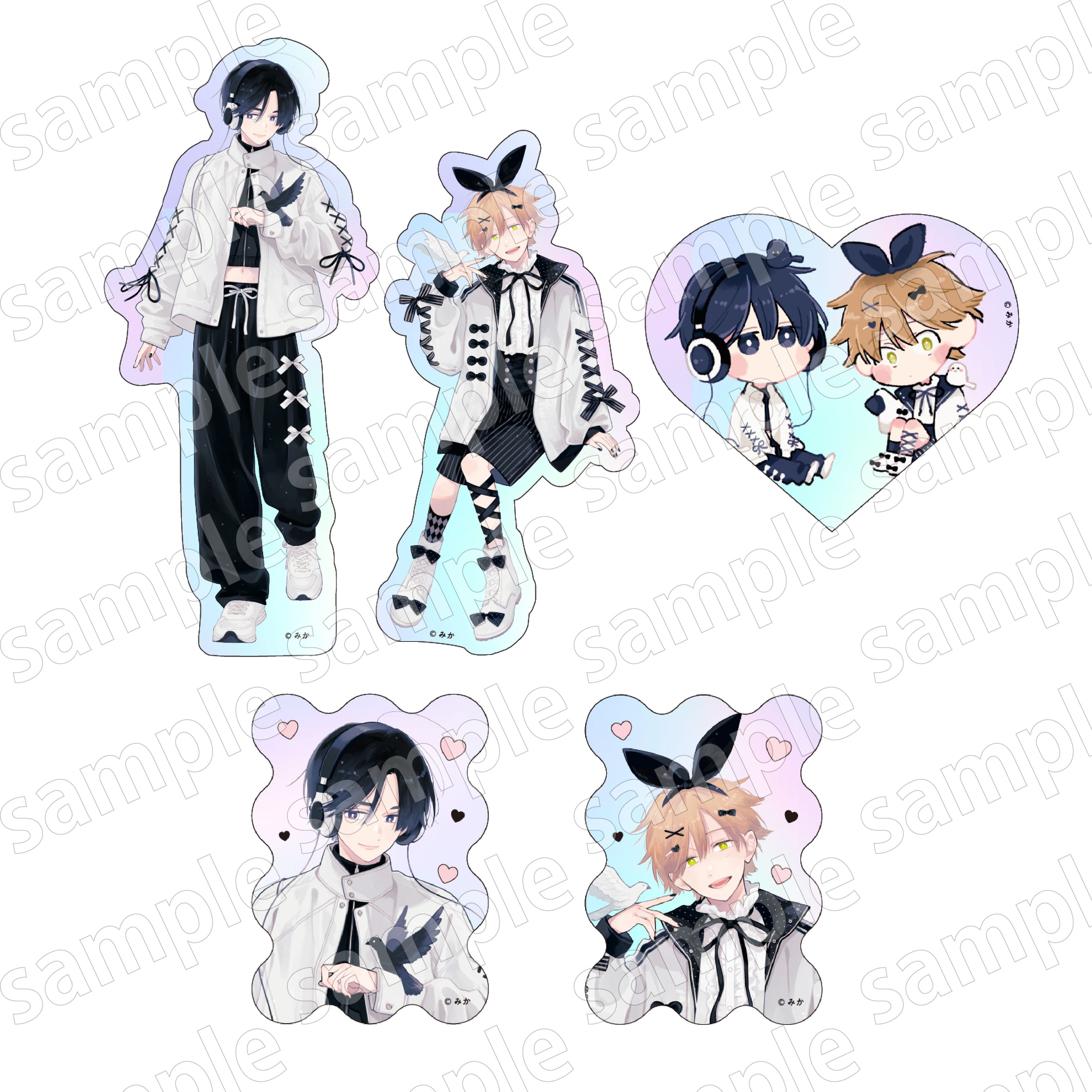 (Goods - Sticker) I Will Not Reach You. BLACK & PINK ver. Aurora Sticker Set