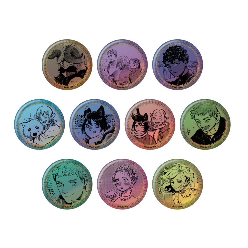 |||(1BOX=10)(Goods - Badge) Delicious in Dungeon (Manga) Holographic Button Badge (Blind Box -Box) [Ryoko Kui Art POP UP Post-Event Sales]