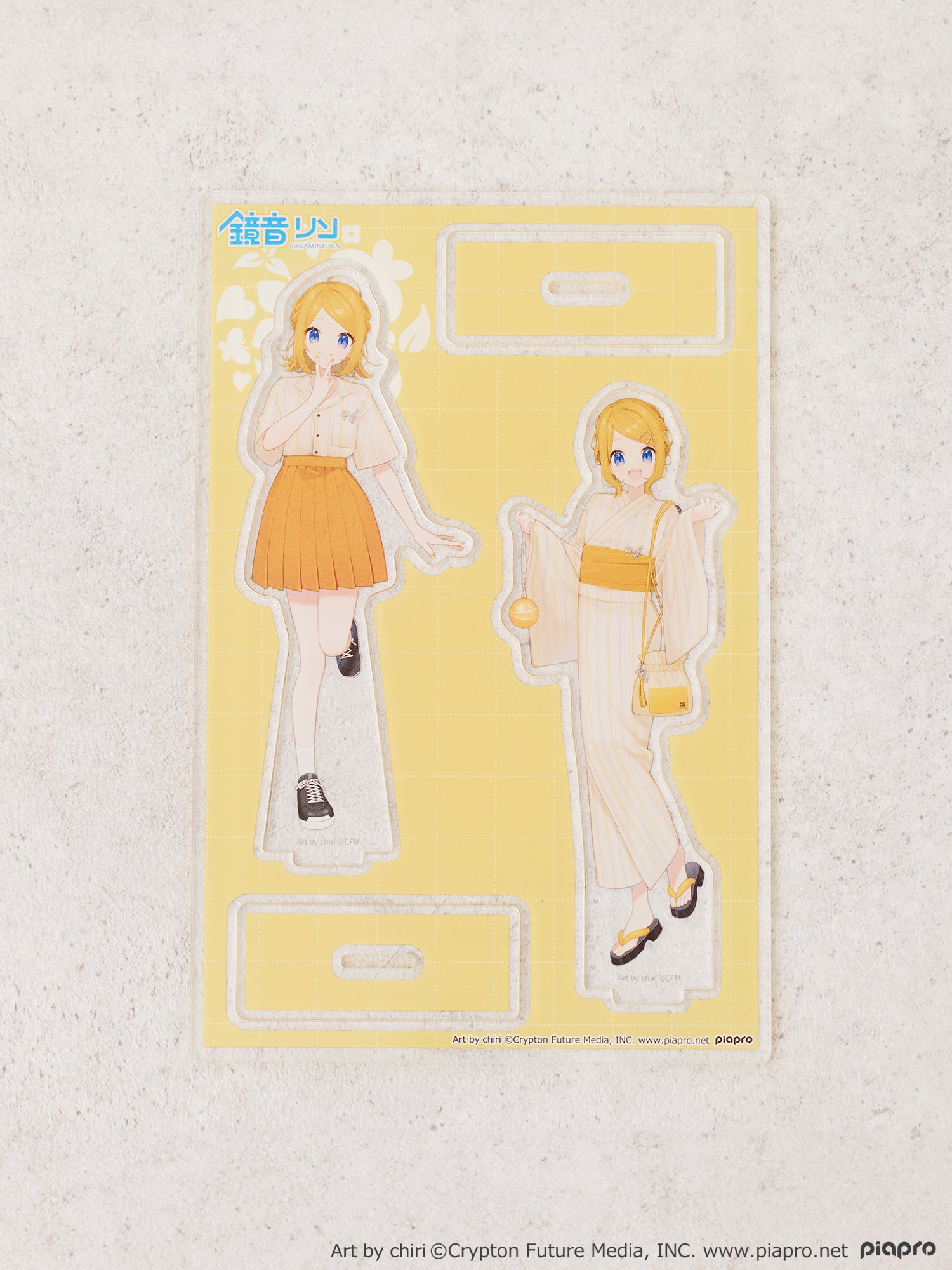 (Goods - Stand Pop) Kagamine Rin Acrylic Stand Set Art by chiri [earth music&ecology Japan Label]