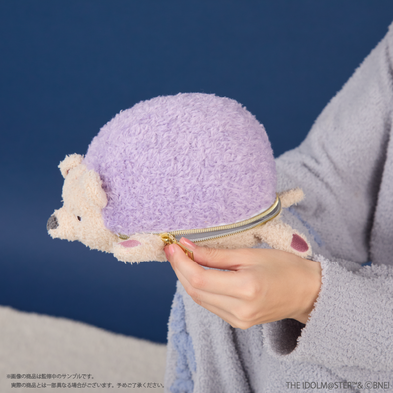 (Goods - Pouch) Gakuen Idolmaster - Misuzu Hataya Hedgehog Fluffy Plush Pouch