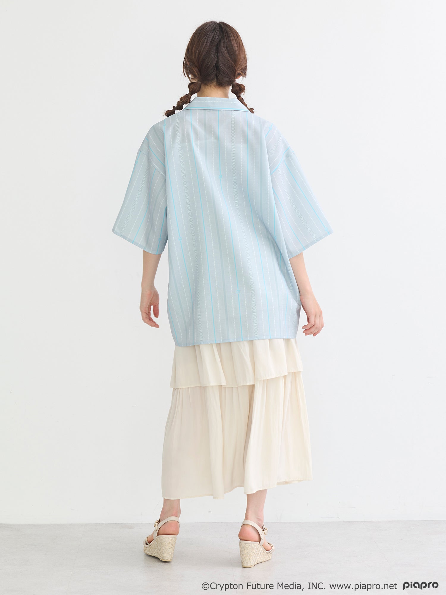 (Goods - Shirt) Hatsune Miku Open Collar Big Shirt [earth music&ecology Japan Label]