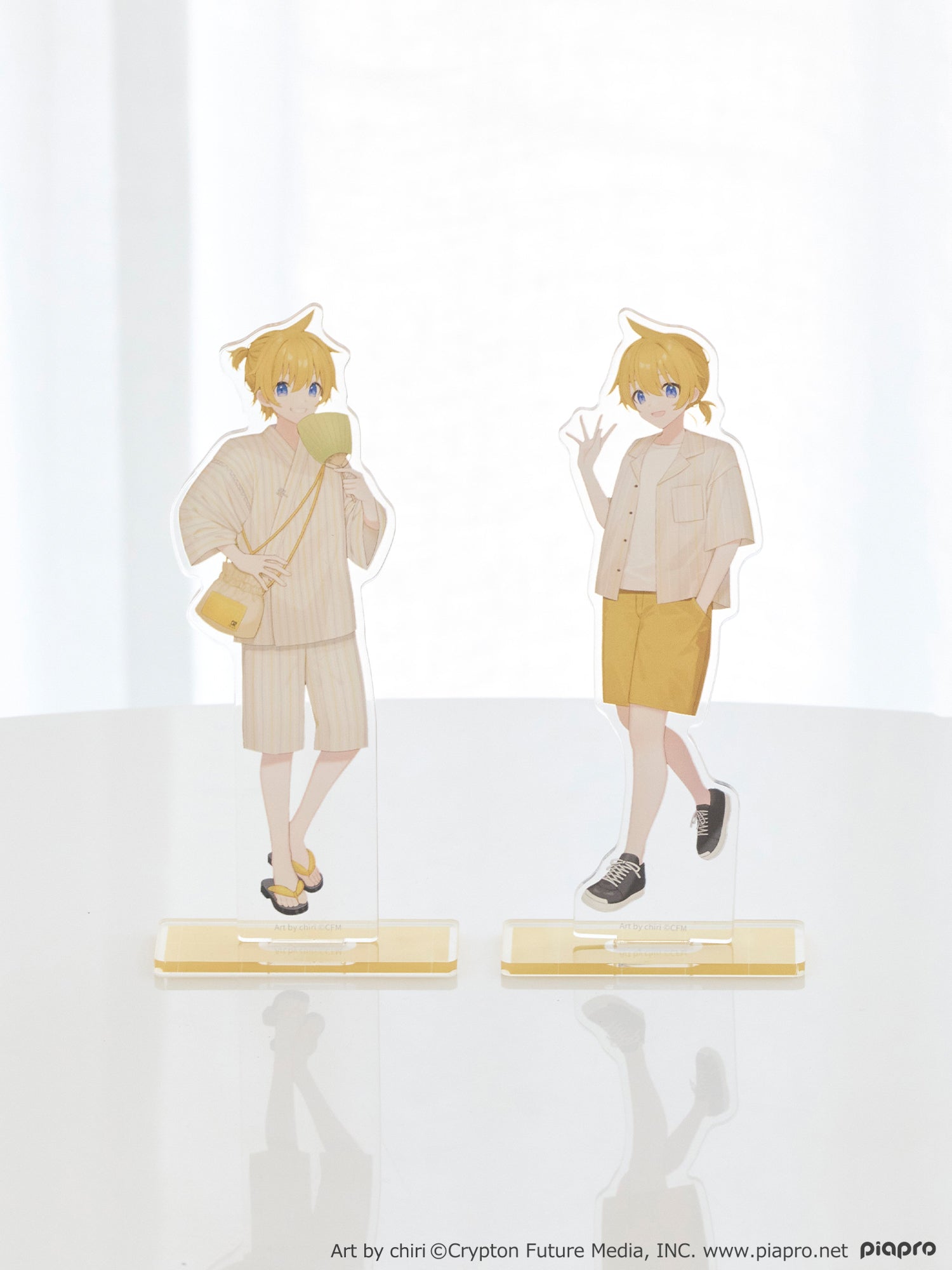 (Goods - Stand Pop) Kagamine Len Acrylic Stand Set Art by chiri [earth music&ecology Japan Label]