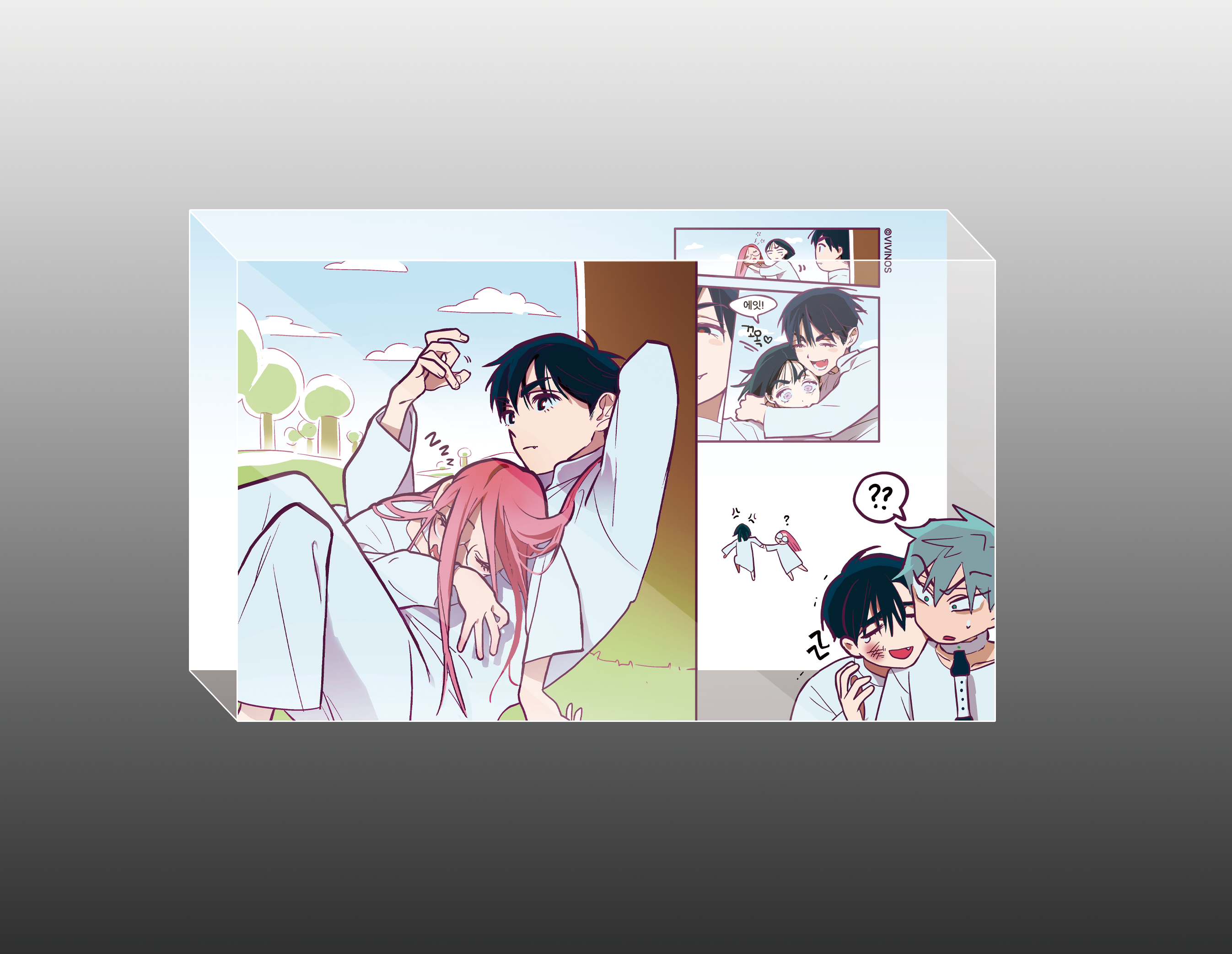 (Goods - Ornament) ALIEN STAGE Bunny Stage Acrylic Block Anakt 01