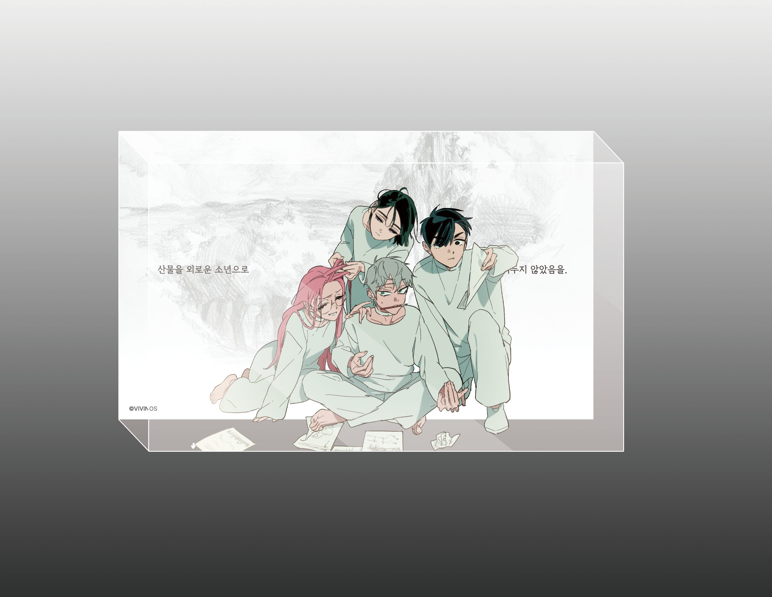 (Goods - Ornament) ALIEN STAGE Bunny Stage Acrylic Block Anakt 02