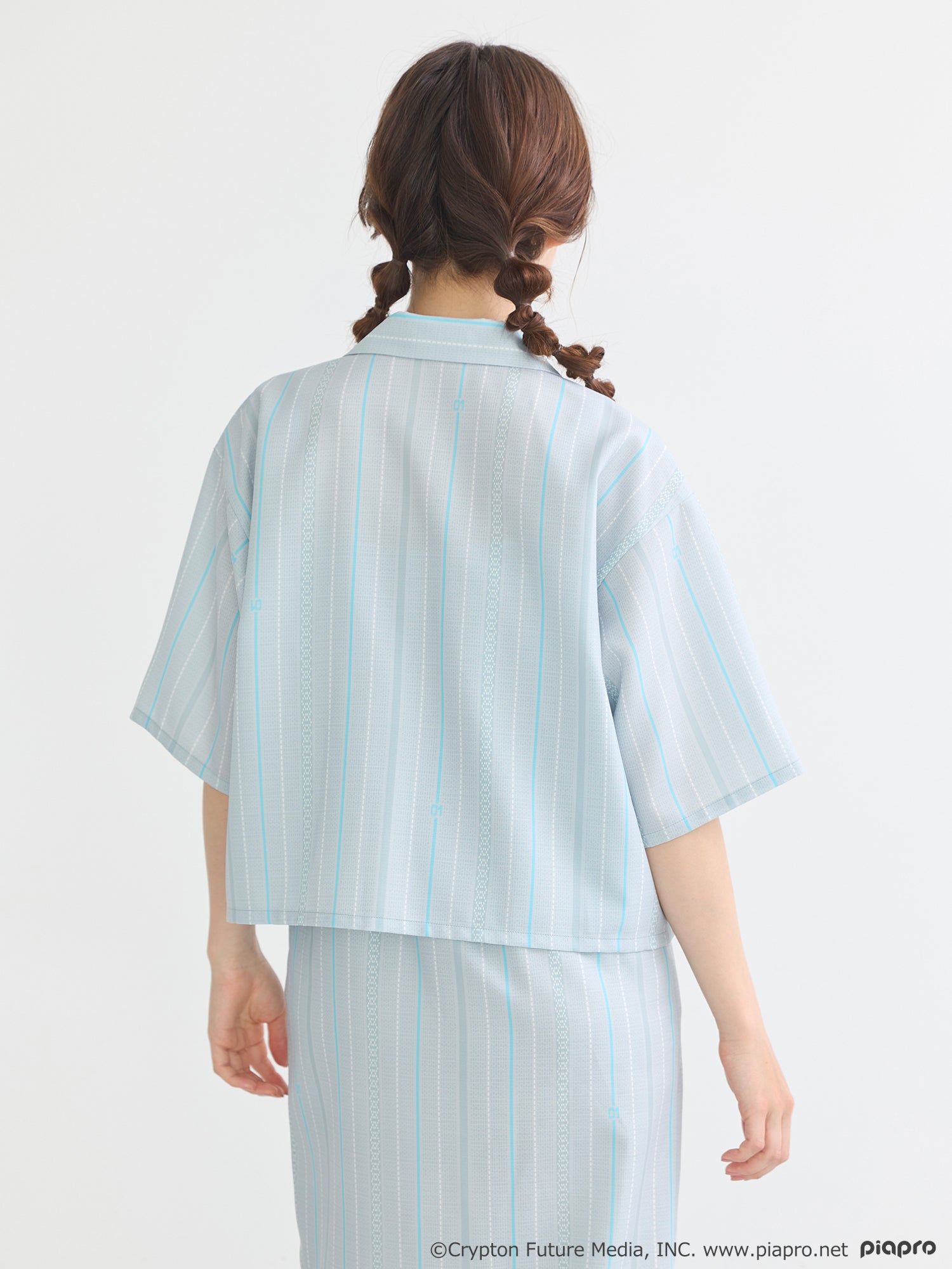 (Goods - Shirt) Hatsune Miku Open Collar Shirt [earth music&ecology Japan Label]
