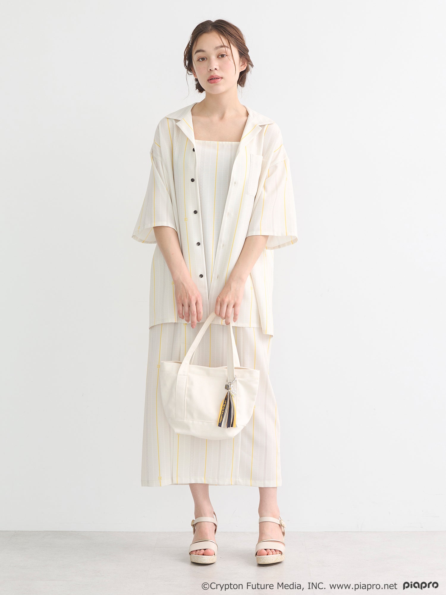 (Goods - Shirt) Kagamine Rin / Len Open Collar Big Shirt [earth music&ecology Japan Label]