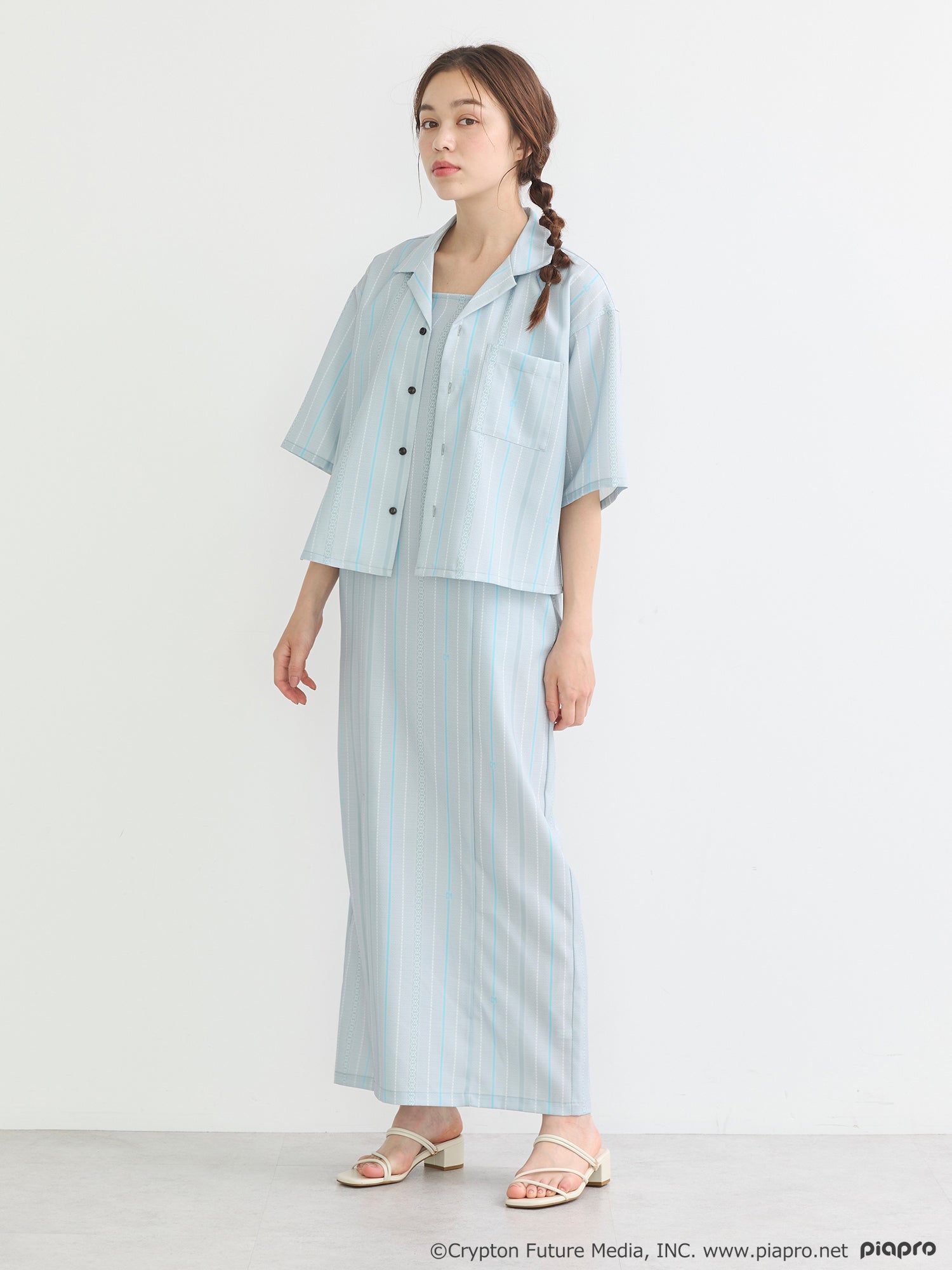 (Goods - Shirt) Hatsune Miku Open Collar Shirt [earth music&ecology Japan Label]
