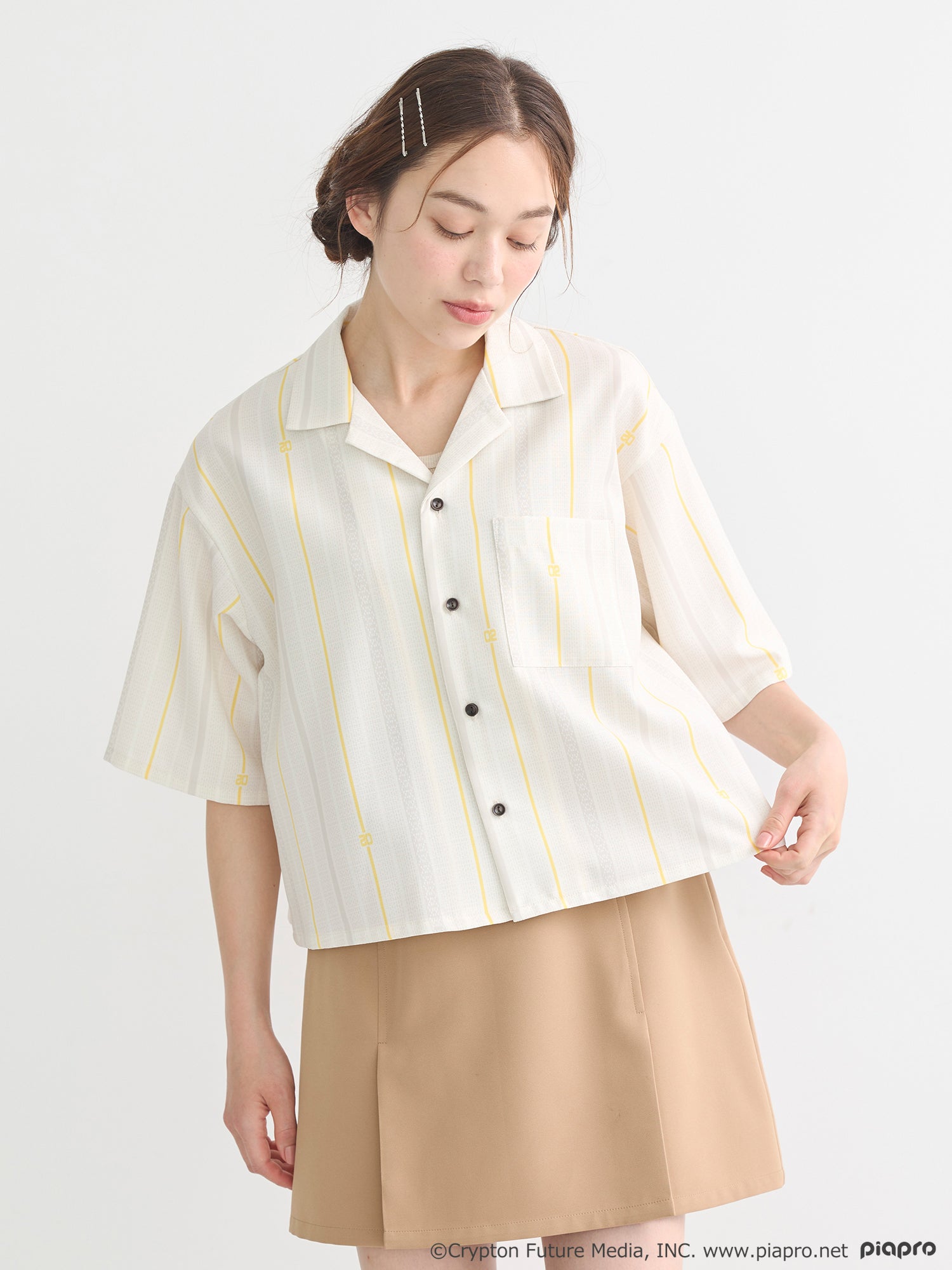 (Goods - Shirt) Kagamine Rin / Len Open Collar Shirt [earth music&ecology Japan Label]