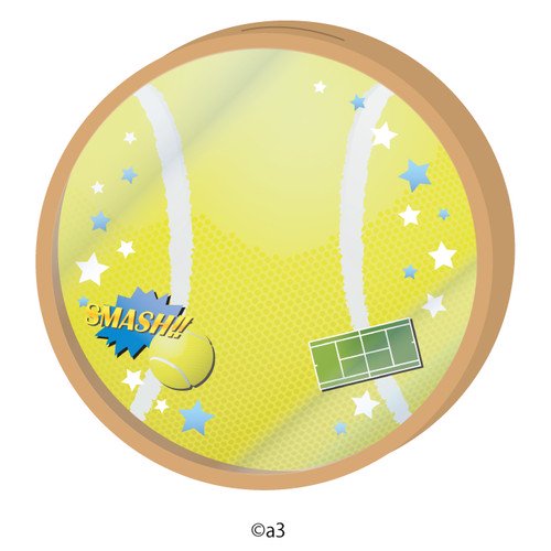 (Goods - Key Chain Cover) Round Character Frame 18 - Tennis Ball