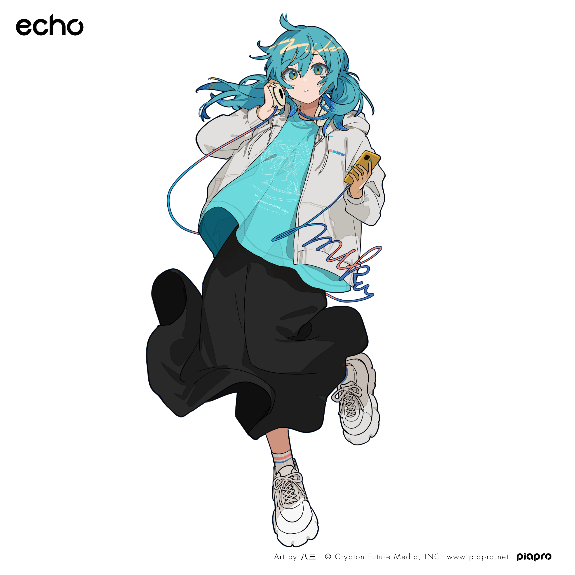 (Goods - Shirt) Hatsune Miku Graphic T-Shirt Art by hassan "in your memory"