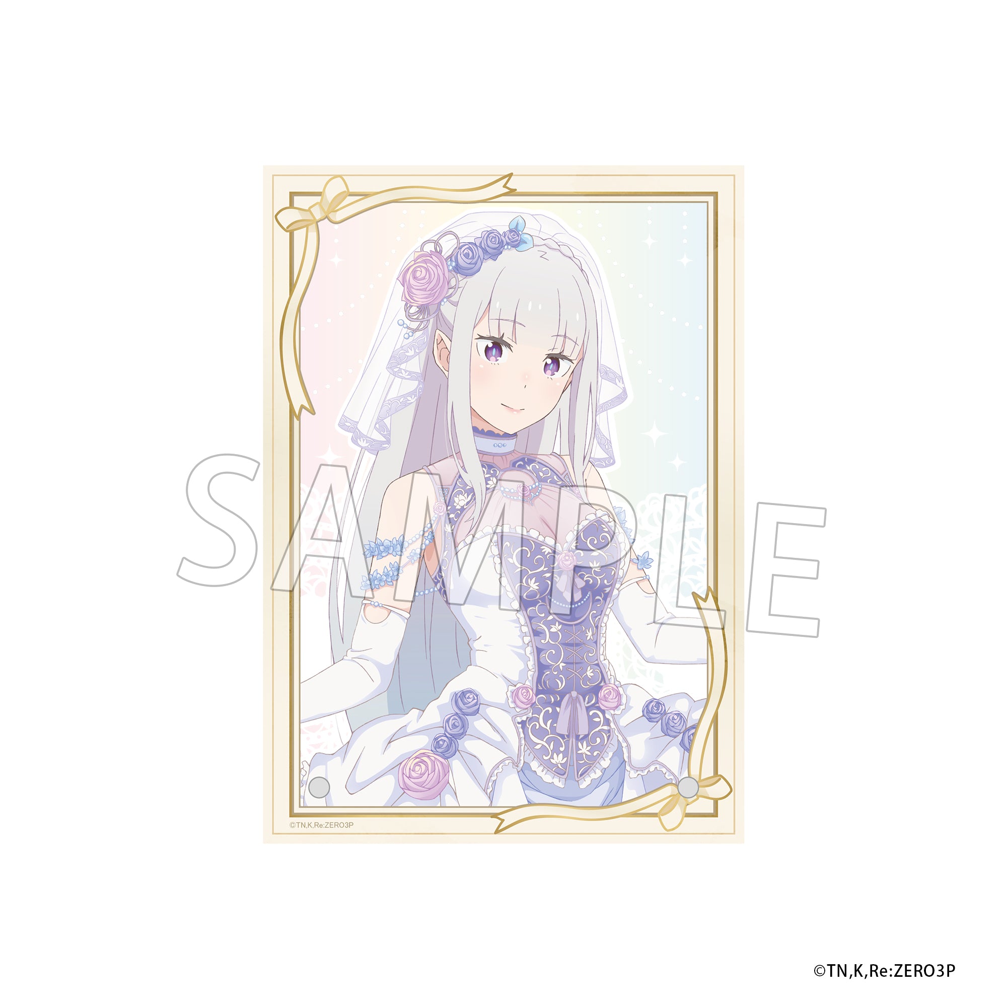 (Goods - Ornament) Re:ZERO - Starting Life in Another World Glimmering Acrylic Panel Wedding ver. Emilia