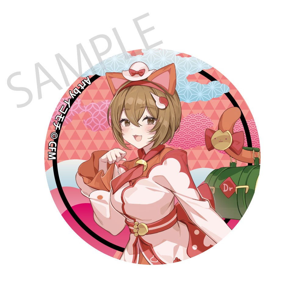 [※Blind](Goods - Badge) Hatsune Miku x Lucky Cat x Midsummer Kumagaya Glimmering Tradable Tin Badges Art by Icomochi - 7 Types [1 Piece]