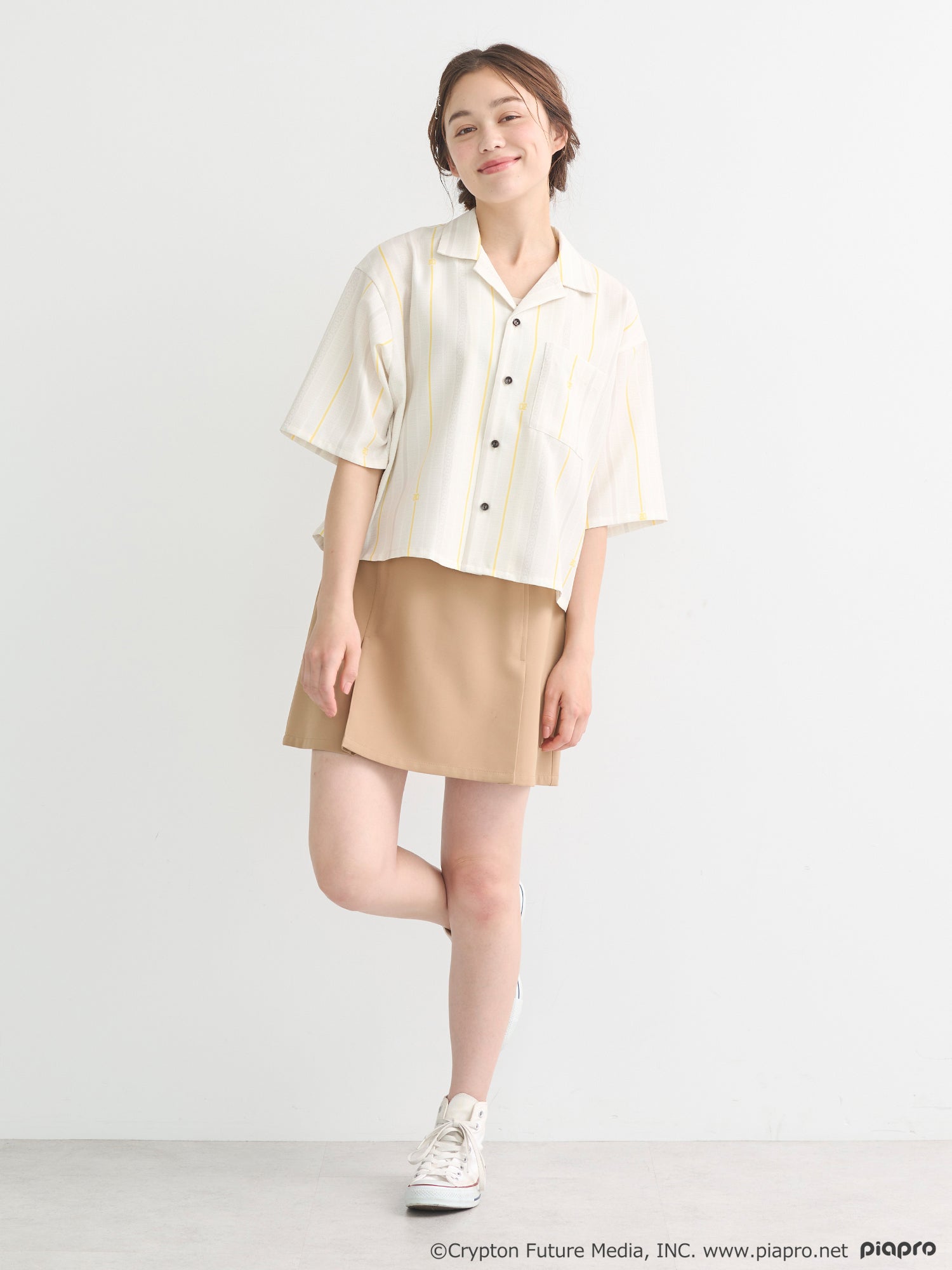 (Goods - Shirt) Kagamine Rin / Len Open Collar Shirt [earth music&ecology Japan Label]