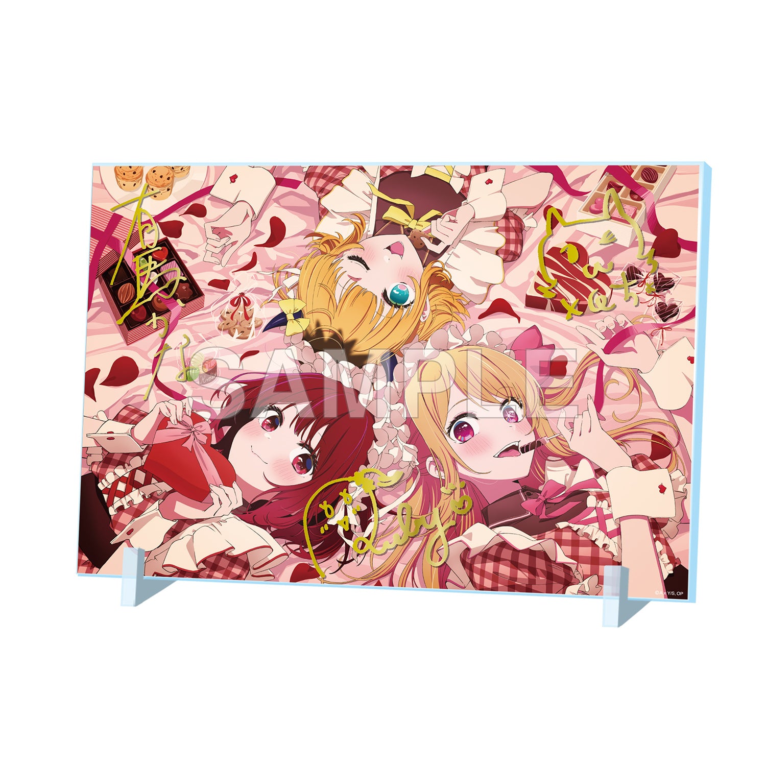 (Goods - Acrylic Stand) 【OSHI NO KO】 Acrylic Panel w/ Foil-stamped Signature Valentine's Day 2025 ver.