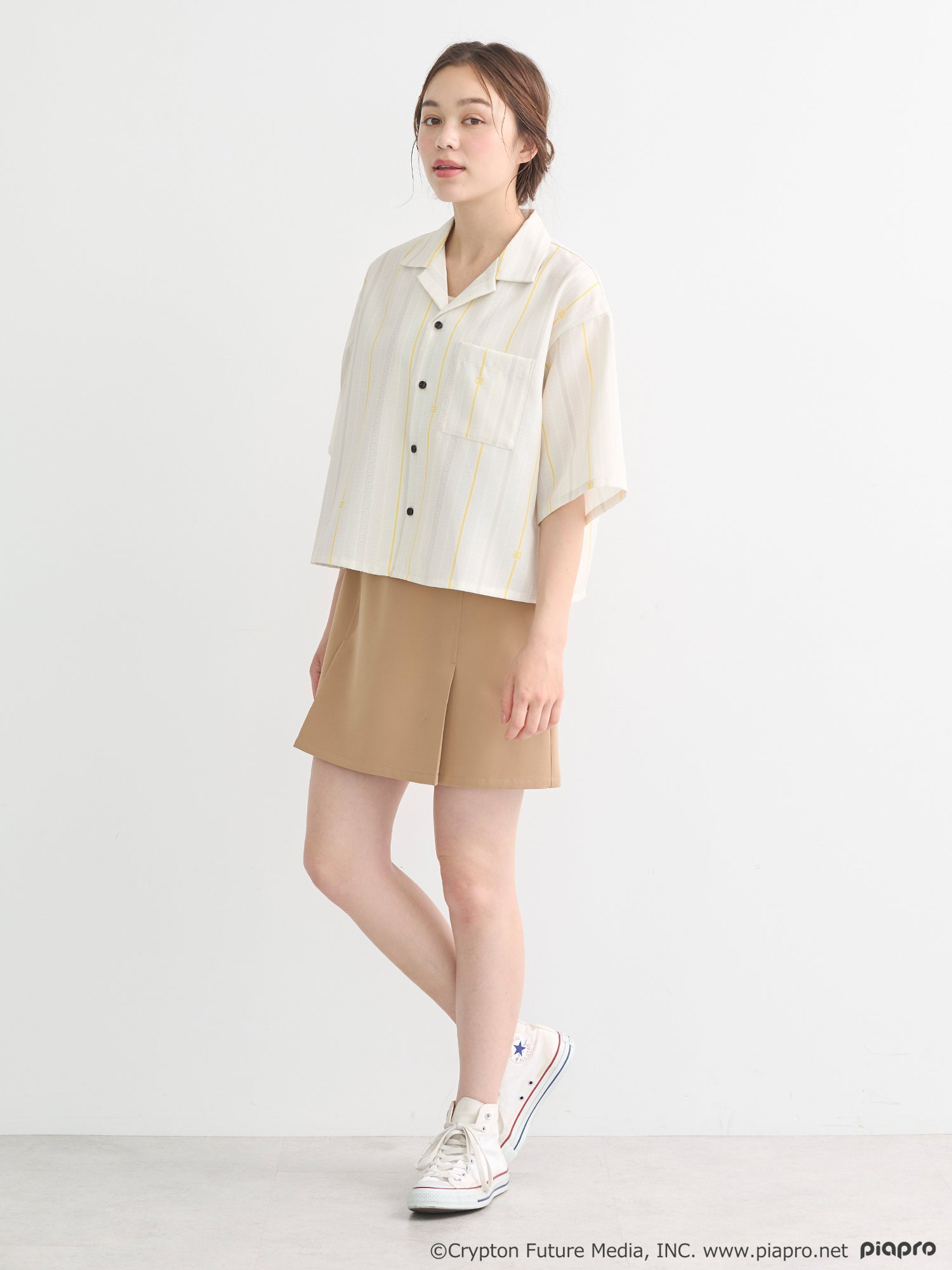 (Goods - Shirt) Kagamine Rin / Len Open Collar Shirt [earth music&ecology Japan Label]